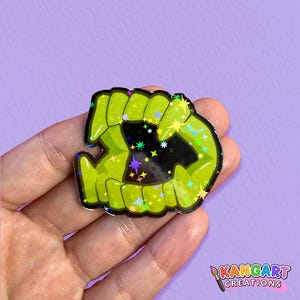 Halloween Vampire Fangs Sticker, Cute Halloween Sticker, Holographic Spooky Sticker, 90s Halloween Sticker,  90s Retro Halloween Sticker