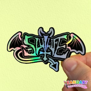 Death Metal SLUTLIFE Holographic Sticker, Metal Band Sticker, Alt Metalcore Sticker, Water Bottle Sticker, Alternative Punk Funny Sticker