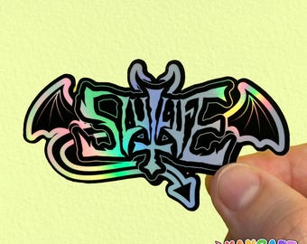 Death Metal SLUTLIFE Holographic Sticker, Metal Band Sticker, Alt Metalcore Sticker, Water Bottle Sticker, Alternative Punk Funny Sticker