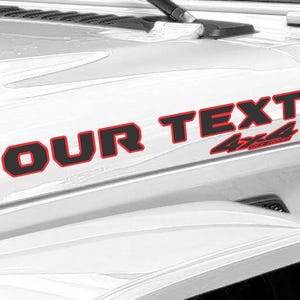 Custom Text 4x4 OFF ROAD - Double Color - Fits any Jeep Wrangler or Others - multiple colors to choose from