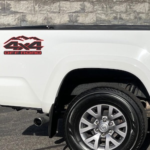 4x4 OFF ROAD with mountain  - 2  color decal of your choice