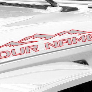 Custom Text Retro Font - Double Color - Fits any Jeep Wrangler or Others - multiple colors to choose from