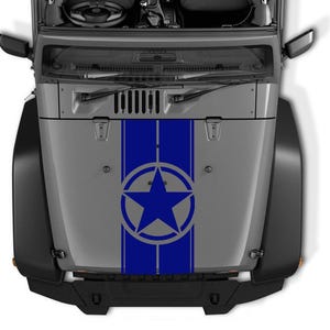 Military Hood Sticker for Jeep Wrangler Star Army Stripes Decal Vinyl Car Truck DIY Waterproof Car Stickers