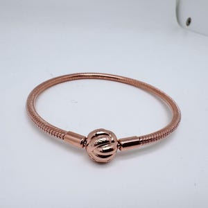 Pandora Knot Snake Chain Bracelet Rose Gold, Pandora Bracelet For Her, Gift For Girlfriend, Rose Gold Bracelet, Gold Charms, Women&#39;s Pandora