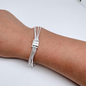Pandora Bracelet, 925 Sterling Silver Jewelry, Pandora Silver Mesh Bracelet, Women&#39;s Pandora Moments, Elegant Silver Bracelet, Gift for Her
