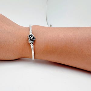 Sterling Silver Snake Chain Charm Bracelet, S925 Silver Bracelet, Snake Chain Heart Clasp Bracelet, Silver Charms Bracelet, Gift For Her