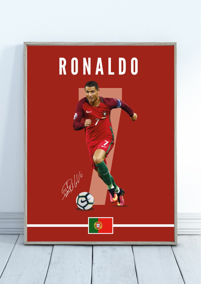 PRINTABLE Cristiano Ronaldo Poster Cristiano Ronaldo Wall Art Football ...
