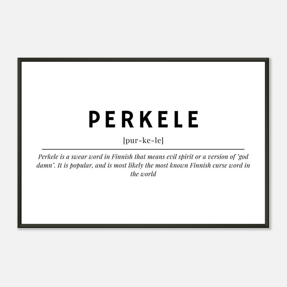 Perkele-definition Poster on Premium Matte Paper and With Metal Frames  Finnish Culture Finnish Sayings Finland 
