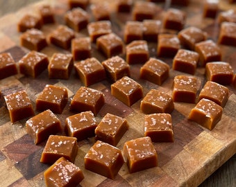 Fresh Hawaiian Sea Salt Caramels: Pink Diamond Gourmet Candy, Handmade Fresh Rich Butter Milk Caramel