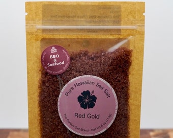 Hawaiian Red Alaea Sea Salt From Molokai Sea Salt・Authentic Hawaiian Sea Salt・Microlplastics-Free・Earthy Flavor・Seasoning・Gourmet Salt