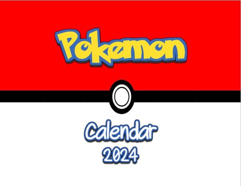 Anime Pokemon Calendar 2024 Planner Monthly Calendar Wall Calendar