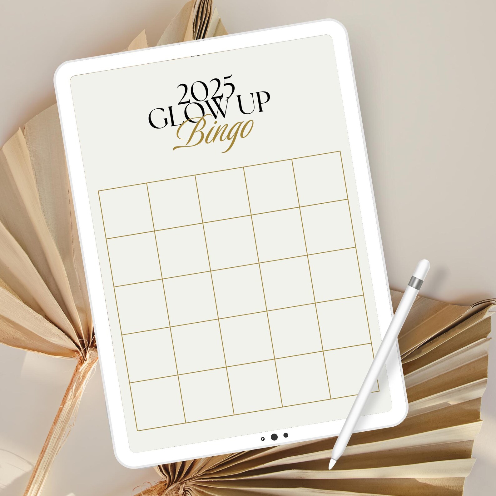 Printable Glow up Bingo Card | 2025 Bingo Card | New Year's Resolutions ...