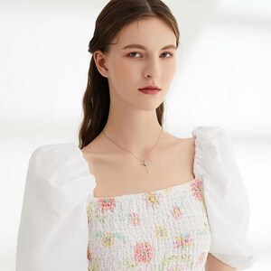 Kristall Herz Engel Flügel Halskette Schlüsselbein Kette Frauen Schmuck - Bestes Geschenk zum Valentinstag Bild 4