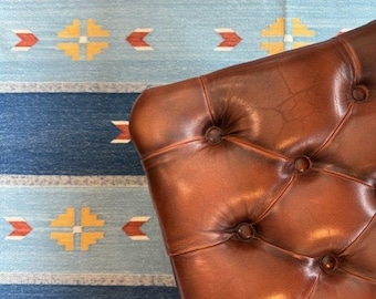Southwest denim Dhurrie
