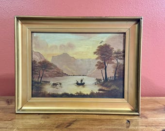 Antique Lanscape painting signed and dated 1924