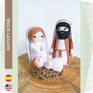 Amigurumi nativity scene | Crochet Pattern nativity scene | Christmas Nativity | SP/EN | 10cm