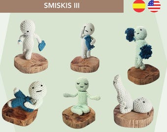 Smiskis Crochet Pattern III | Smiskis | Smiski Amigurumi | Kawaii Crochet Miniature | SP/EN |10cm