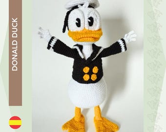 Amigurumi Donald Duck | Crochet Pattern Donald and Daisy | SP/EN | 30cm