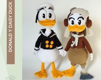 Amigurumi Pato Donald e Margarida | Padrão de crochê Donald e Margarida | SP/PT |30cm