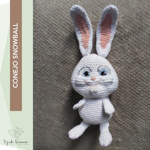 Amigurumi Snowball | Crochet Snowball Pattern | The Secret life of pet | Rabbit | SP/EN | 20cm