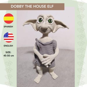 Amigurumi the house elf | Crochet pattern dobby | House elf pattern | SP/EN | 45-50 cm