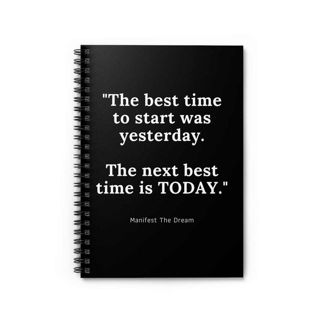 Minimalist Motivational Spiral Notebook.goal Setting Planner ...