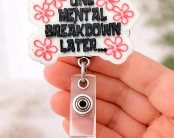 Funny Nurse Badge Reel | Healthcare Humor ID Holder (Interchangeable Topper)