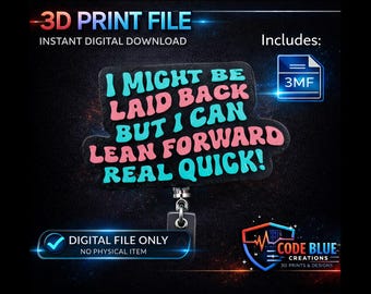 Funny Badge Reel 3D Print File – Sarcastic Topper Design (Digital Download)