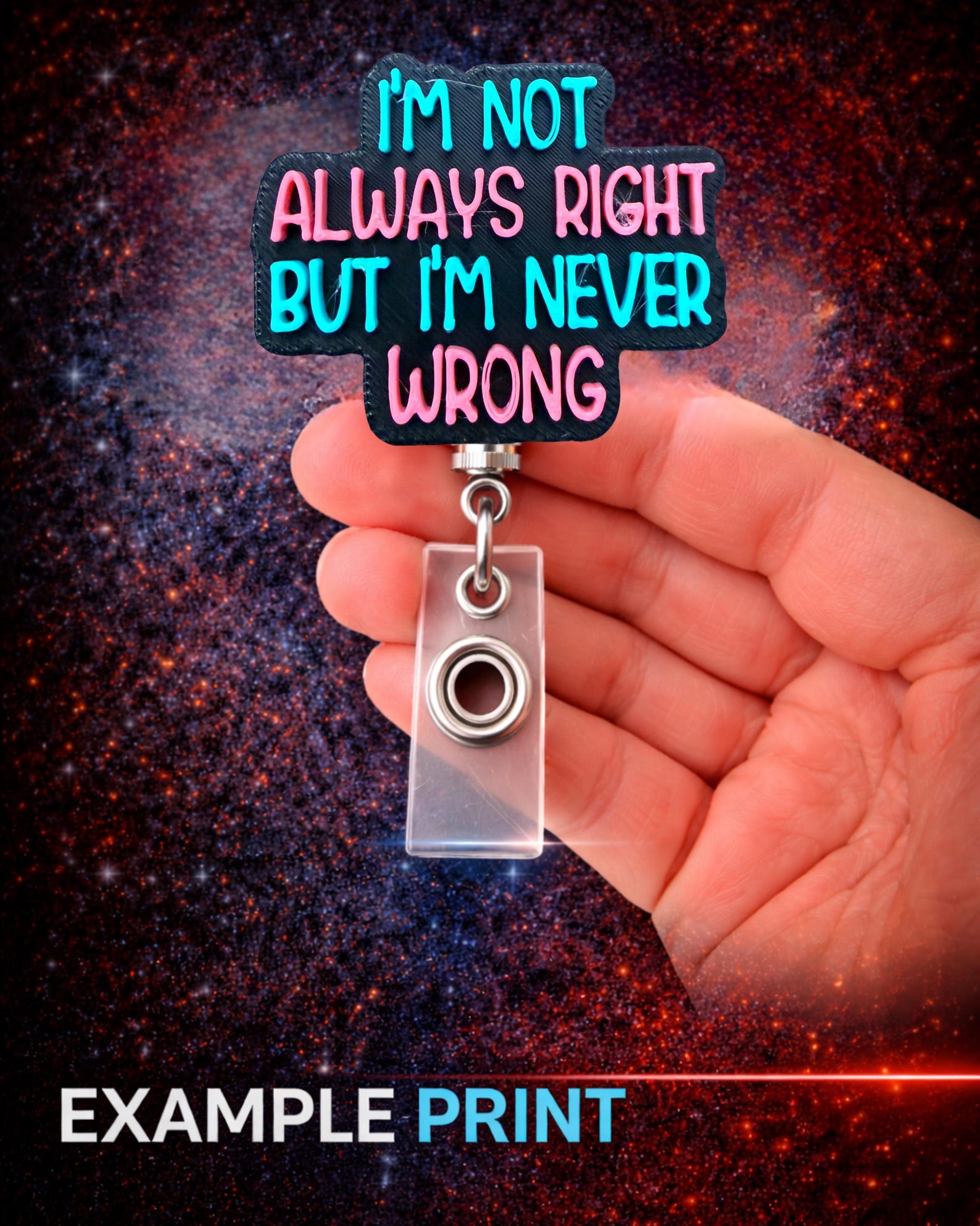 Funny Sarcastic 3D Print File – Badge Reel Topper (instant Download) - Etsy