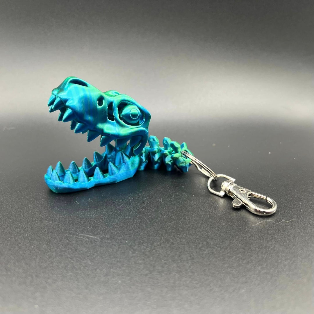 Flexi Factory Skeleton Trex Keychainsauthorized Seller Etsy
