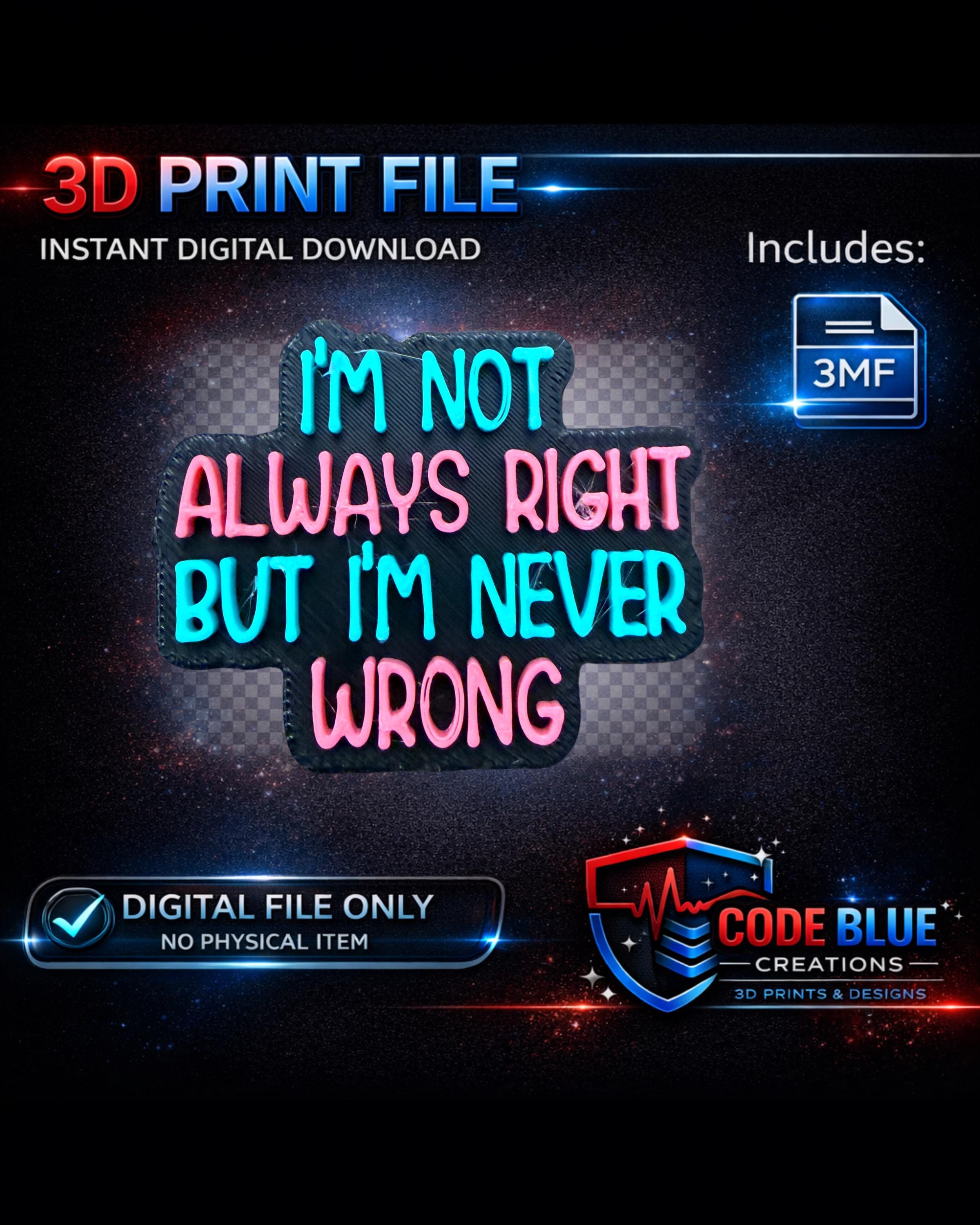 Funny Sarcastic 3D Print File – Badge Reel Topper (instant Download) - Etsy