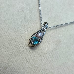 Ocean Collection. Pendant 925 Sterling Silver. Wire Wrapped. Custom Pendant. Necklace. Personalised.