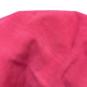 Hot Pink Suede Leather Hide – Genuine Soft Suede Cowhide for Crafts 9 Sq Ft