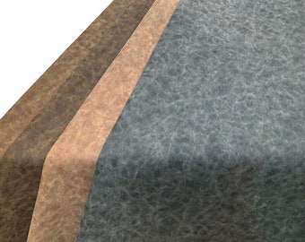 Distressed Vegan Leather by the Yard – Faux Leather Upholstery Fabric for Furniture & DIY Crafts – Dark Brown, Chestnut, Light Tan, Gray