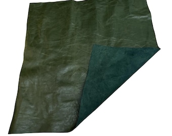 12&quot; x 12&quot; Forest Green Cow Leather Sheet | Genuine Cow Workshop Crafting For Arts, Crafts, & Sewing Tools | Lightweight Pre-Cut Single Sheet