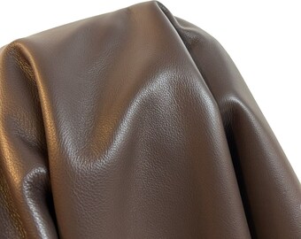 Cocoa Brown Tumble Grain Leather Hide Workshop Crafting 2.5oz Handbag Upholstery Craft DIY | Soft Nappa Genuine Cowhide Natural Leather Skin