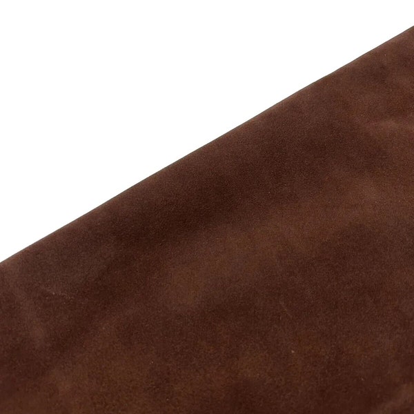 18 sq. ft. Cocoa Brown Suede Americana Leather Hide Workshop Crafting 2.5oz