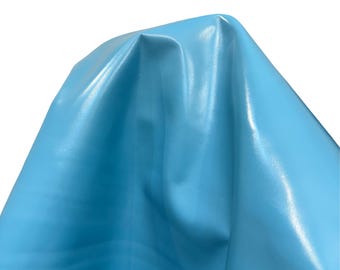 Turquoise Blue Leather Smooth Cowhide 2.5oz I Handbag Upholstery Arts & Crafts DIY | Genuine Leather Hide