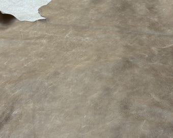 Beige Tan Naturleder Haut - Italienisches Rindsleder für Polsterung, Sitzmöbel, DIY Handwerk 2,5oz | Vollnarbenleder versteckt