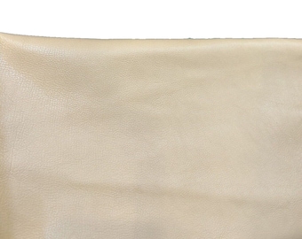 4 sq. ft. Beige Grained Goat Leather Hide Workshop Crafting 2oz