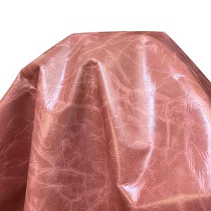 Mauve Clash Leather Hide - Distressed Cowhide in a Rose Color - 2.5oz Glazed Leather for Bags, Crafting, Upholstery, & DIY | 16-18 Sq Ft