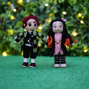 Tanjiro & Nezuko Crochet Pattern –Demon Slayer Inspired Crochet Pattern –  Amigurumi Anime Dolls PDF