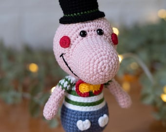 Crochet Pig Clown Amigurumi Pattern: Beginner-Friendly Doll Tutorial (PDF Download)