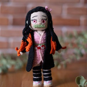 K. Nezukoo Amigurumi Crochet Pattern PDF – 18cm Doll Inspired by Demon Series