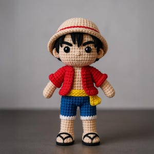 Piraten Häkelanleitung - 16 cm Amigurumi PDF Anleitung - Sofortdownload - Anime häkeln