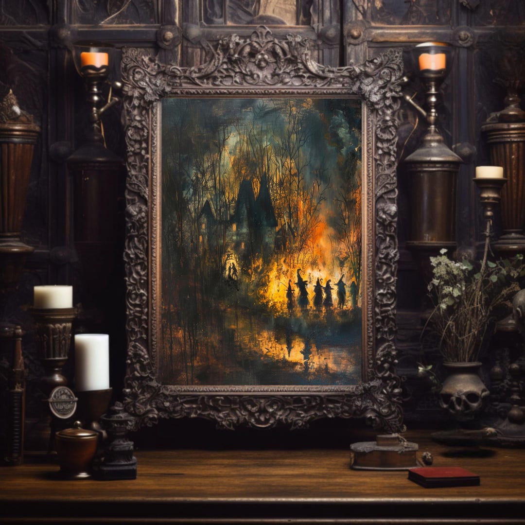 Witchy Halloween Decor Vintage Witch Halloween Gothic Halloween Decor ...