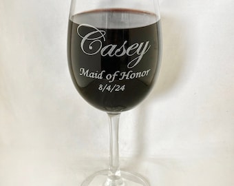 Custom Engraved Wine Glass: Personalized Stemless Gift