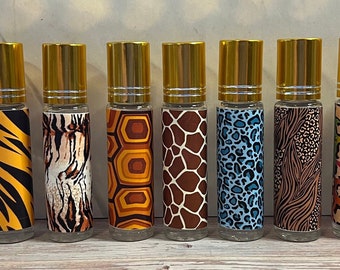 Animal Print Printable Labels, Labels For Roller Bottles, Digital Download, Cute Labels For Essential Oils, Gift For Essential Oil Lovers