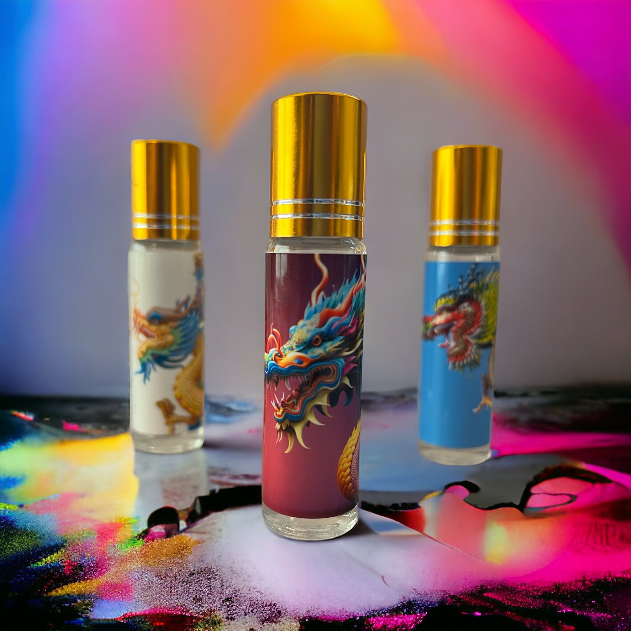 Dragon Printable Labels for Essential Oils, Labels for Roller Bottles ...