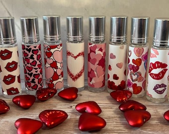 Valentine’s Day Printable Labels, Labels For Essential Oils. Digital Download,  Labels For Roller Bottles, Valentine's Day Labels
